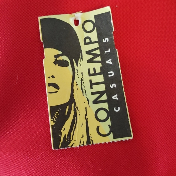 NWT Retro RED Contempo Casuals Halter Mini Dress 90s vintage - Picture 8 of 8